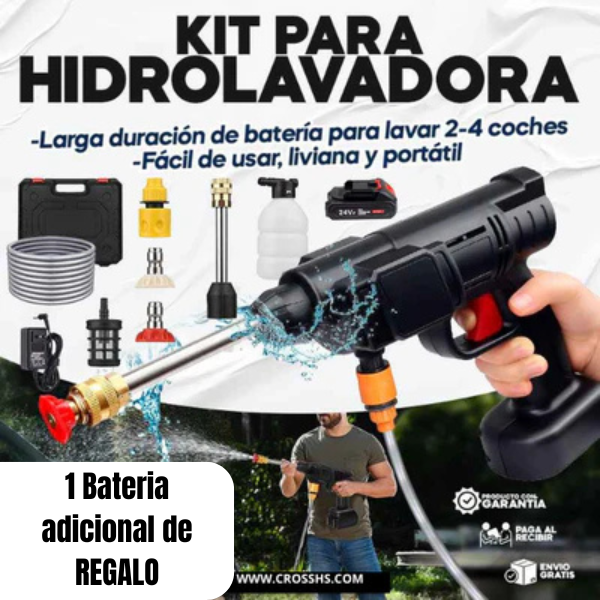 HydroJet Pro Hidro lavadora Portátil  - 1 Bateria Adicional de REGALO