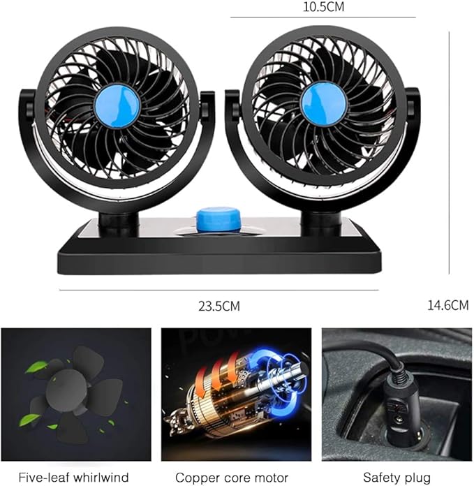 Ventilador para Auto 360° - Envío Gratis