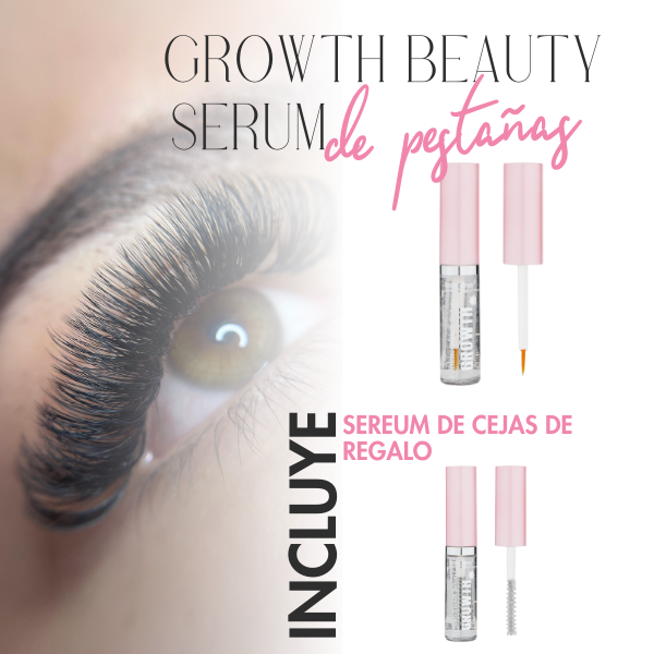 Serum de pestañas GROWTH BEAUTY - Lleva Serum de Cejas de Regalo